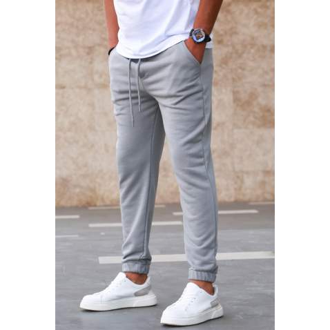 Madmext Men Plain Dye Gray Sweatpants 5424 - Boyalı gri