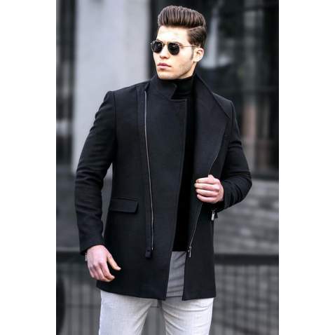 Madmext Men Black Coat 5068 - Siyah