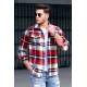 Madmext Men Plaid White Shirt 4921 - Beyaz