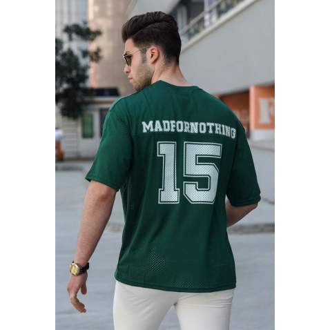 Madmext Green Oversize T-shirt for Men 5233 - Yeşil