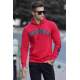 Madmext Men Printed Red Sweatshirt 5312 - Kırmızı