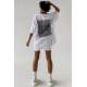 Women Printed Oversize White T-Shirt MG1491 - Beyaz