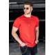 Madmext Men Ripped TOrange T-shirt 2883 - Kırmızı