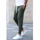 Madmext Khaki Striped Sweatpants 4817 - Haki