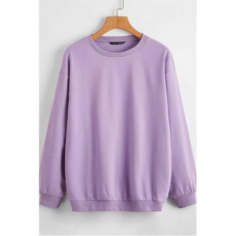 Mad Girls Purple Plain Sweatshirt MG806 - Lila