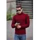 Madmext Claret Red Turtleneck Jumper 4368 - Bordo