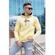 Madmext Yellow Hoodie Sweatshirt For Men 5331 - Sarı