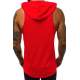 Madmext Red T-shirt with Hood for Men 2893 - Kırmızı