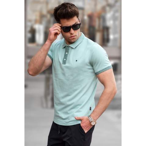 Men Mint Green Polo T-Shirt - Mint yeşili