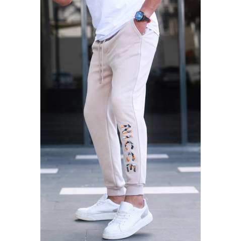 Madmext Men Beige Sweatpants 5614 - Bej