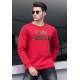 Madmext Red Printed Crew-Neck Sweatshirt 4751 - Kırmızı