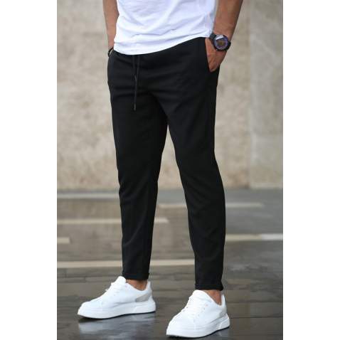 Madmext Men Black Jogger Trousers 4242 - Siyah