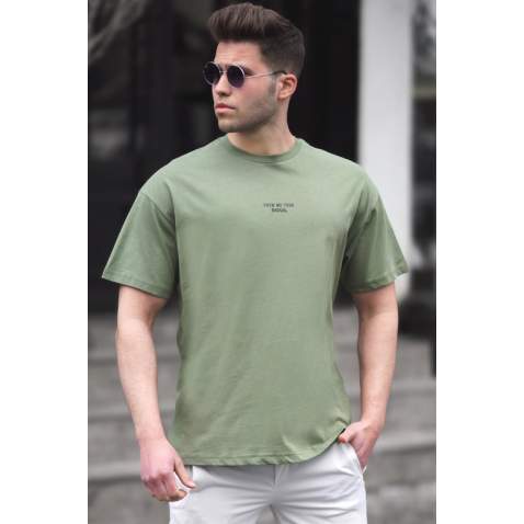 Madmext Men Khaki T-shirt 5222 - Haki