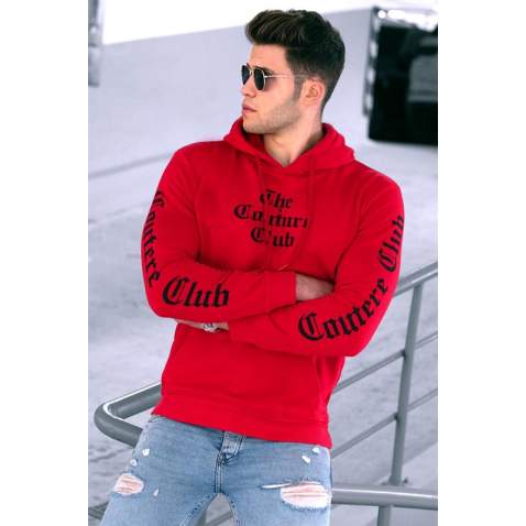 Madmext Red Hoodie Sweatshirt 2877 - Kırmızı