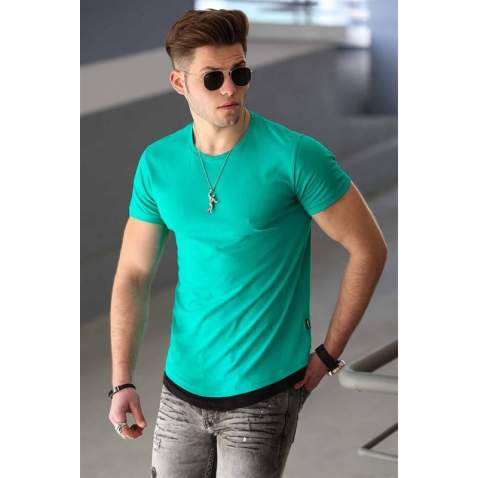 Madmext Green Basic T-shirt for Men 4465 - Yeşil