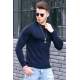 Madmext Navy Blue Crew-Neck Basic Knitwear Jumper 4673 - Lacivert