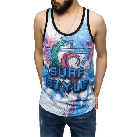 Sleeveless T-Shirt In Printed - Multicolor