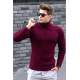 Madmext Claret Red Turtleneck Knitting Jumper 4655 - Bordo