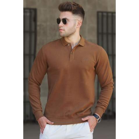 Madmext Men Camel Polo Knitwear 5153 - Camel