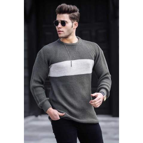 Madmext Khaki Men's Jumper 4698 - Haki