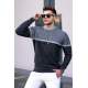 Madmext Men Color Blocked Anthracite Sweater 4734 - Antrasit