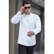 White Regular Fit Basic Sweatshirt 6023 - Beyaz