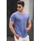 Madmext Men Plain Blue T-shirt 4055 - Mavi