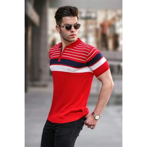 Men Red Polo T-Shirt 5732 - Kırmızı