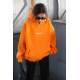 Mad Girls Orange Printed Oversize Sweatshirt MG1287 - Turuncu