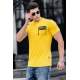 Madmext Yellow Printed T-shirt for Men 4959 - Sarı