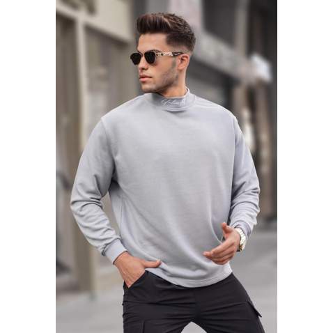 Madmext Men Dye Gray Sweatshirt 5329 - Boyalı gri