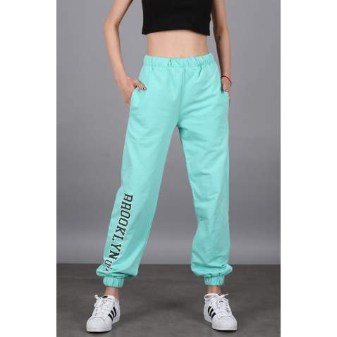 Mad Girls Mint Green Sweatpants MG1102 - Mint yeşili