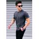 Men Basic Anthracite T-Shirt - Antrasit