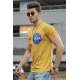 Madmext Yellow Printed T-shirt for Men 4509 - Sarı