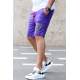 Madmext Purple Printed Capri for Men 4217 - Mor