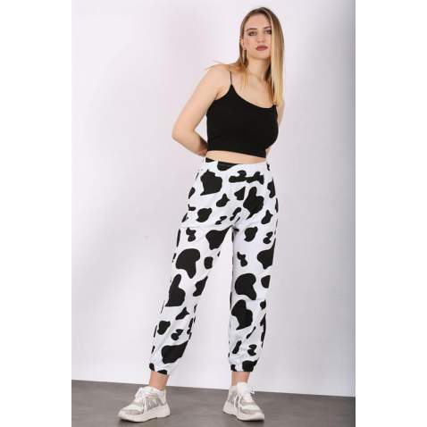 Mad Girls White Dalmatians Sweatpants MG1147 - Beyaz