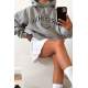 Mad Girls Printed Gray Sweatshirt MG923 - Gri