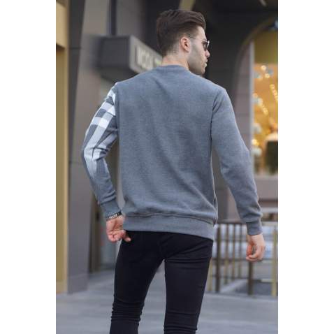 Anthracite Printed Sweatshirt 6031 - Antrasit