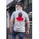 Madmext Men Printed Dye Gray T-shirt 5384 - Boyalı gri