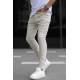 Men Light Beige Slim Fit Jeans - Açık bej