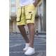 Madmext Yellow Capri Shorts 4847