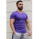 Madmext Purple Basic T-shirt for Men 3005 - Mor