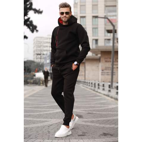 Madmext Black Tracksuit For Men 5634 - Siyah