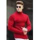 Madmext Men Turtleneck Red Sweater 5180 - Kırmızı