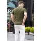 Madmext Men Khaki T-Shirt 5684 - Haki