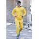 Madmext Men Printed Yellow Sweatpants 4725 - Sarı