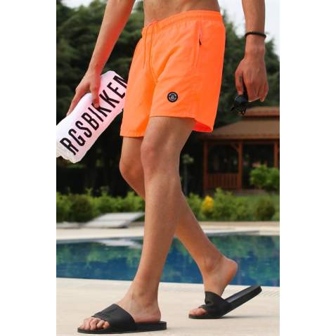 Madmext Neon Orange Basic Swim Wear Short 4262 - Turuncu