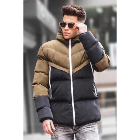 Men Khaki Puffer Jacket 5700 - Haki