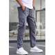 Smoke Gray Jogger Trousers with Cargo Pockets 5791 - Füme