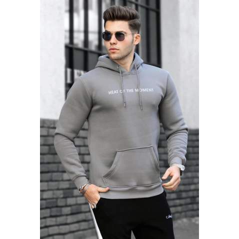 Madmext Anthracite Hoodie Sweatshirt 4784 - Antrasit